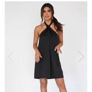 NWT black halter dress